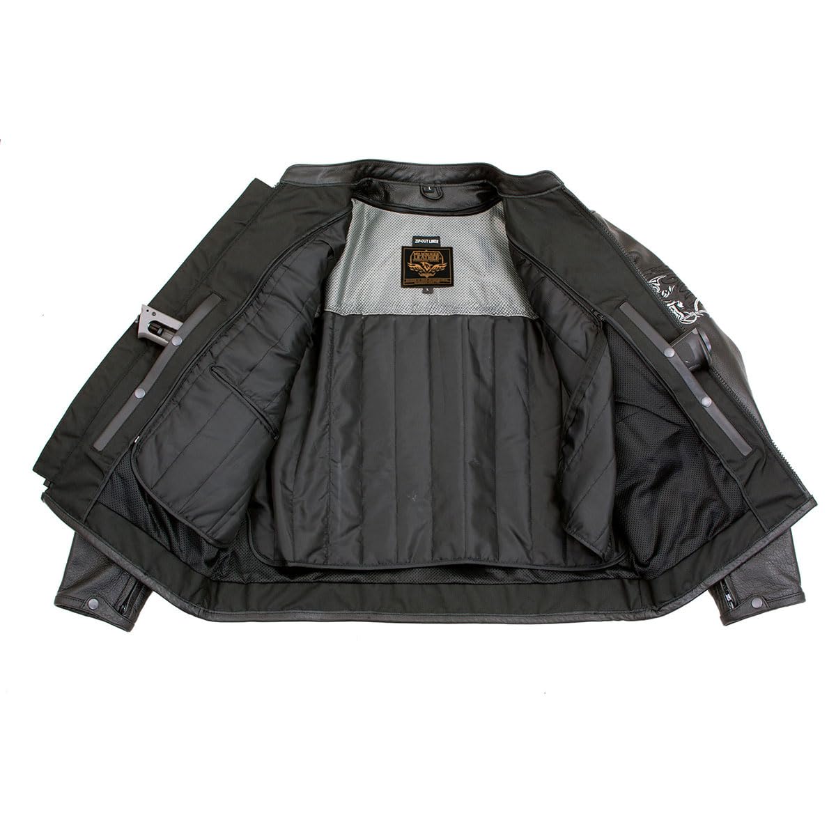 Milwaukee Leather Men's Racer Style Premium Leather Motorcycle Jackets - Large