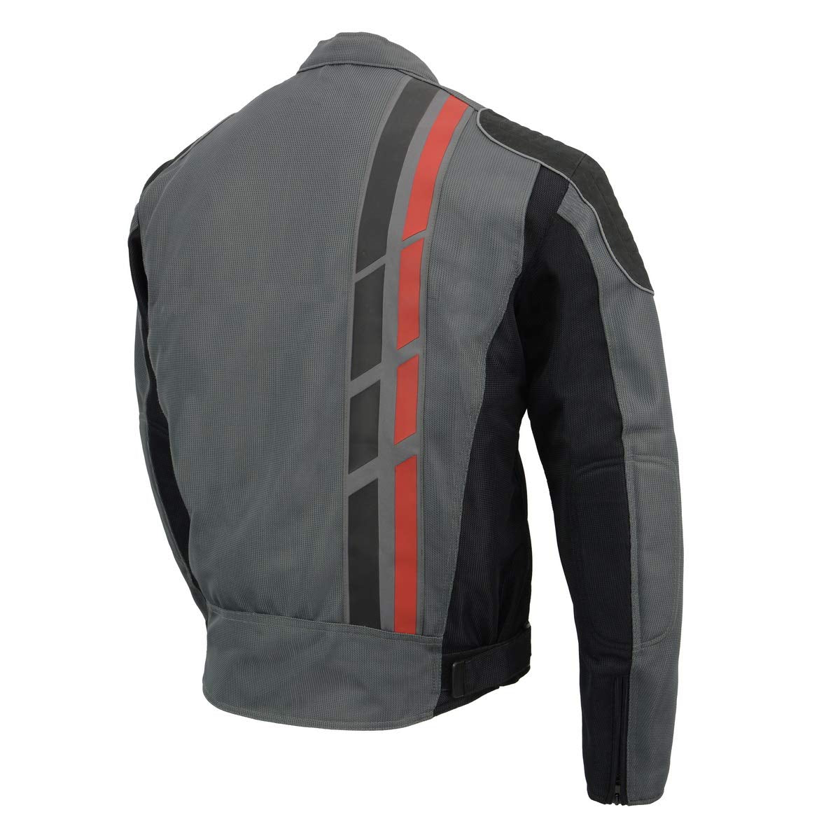 Milwaukee Leather Men’s CE Armored All-Season Motorcycle Jacket – Impact Protection Textile Racer Design - Large