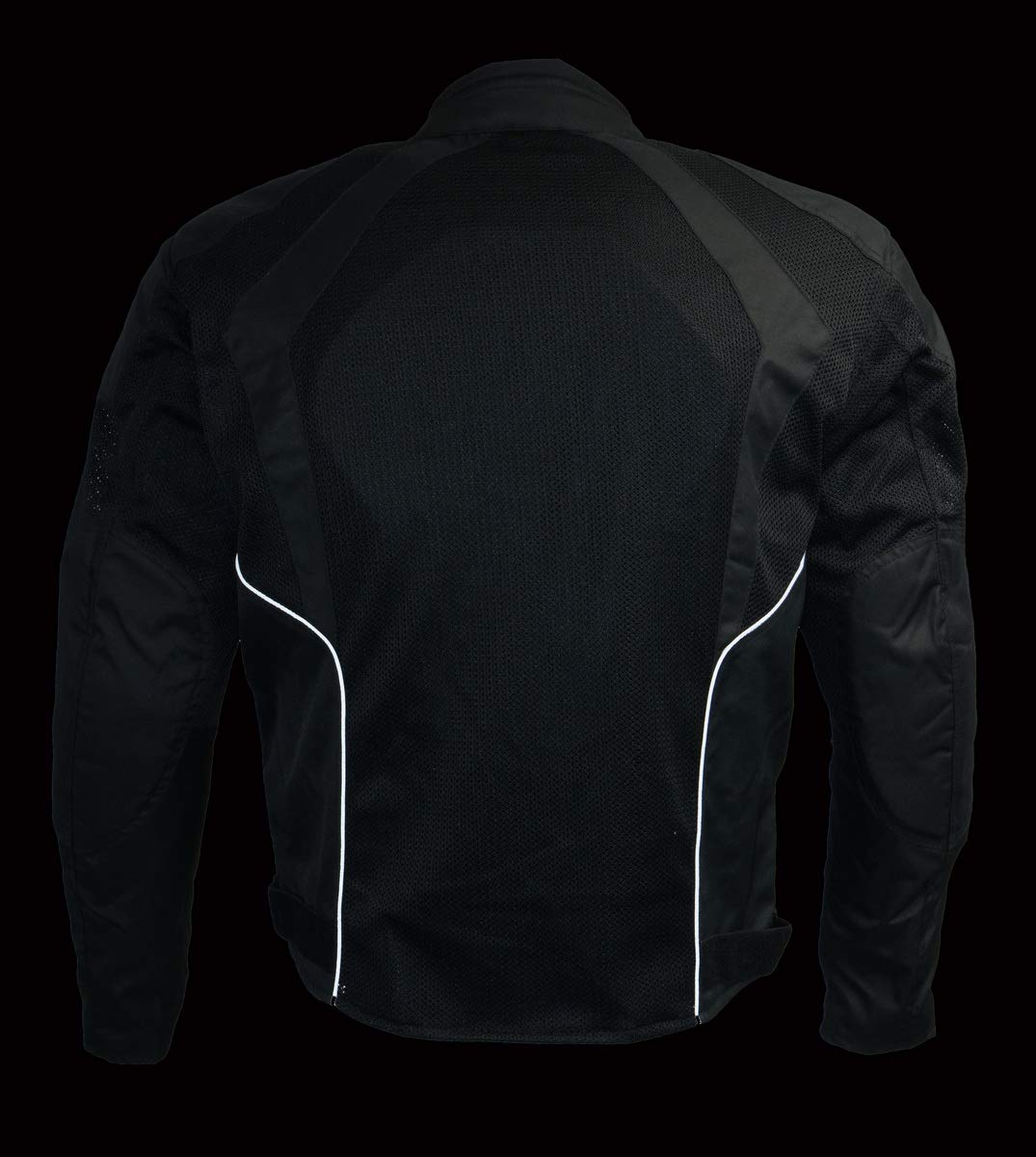 Milwaukee Leather Men’s CE Armored All-Season Motorcycle Jacket – Impact Protection Textile Racer Design - Large