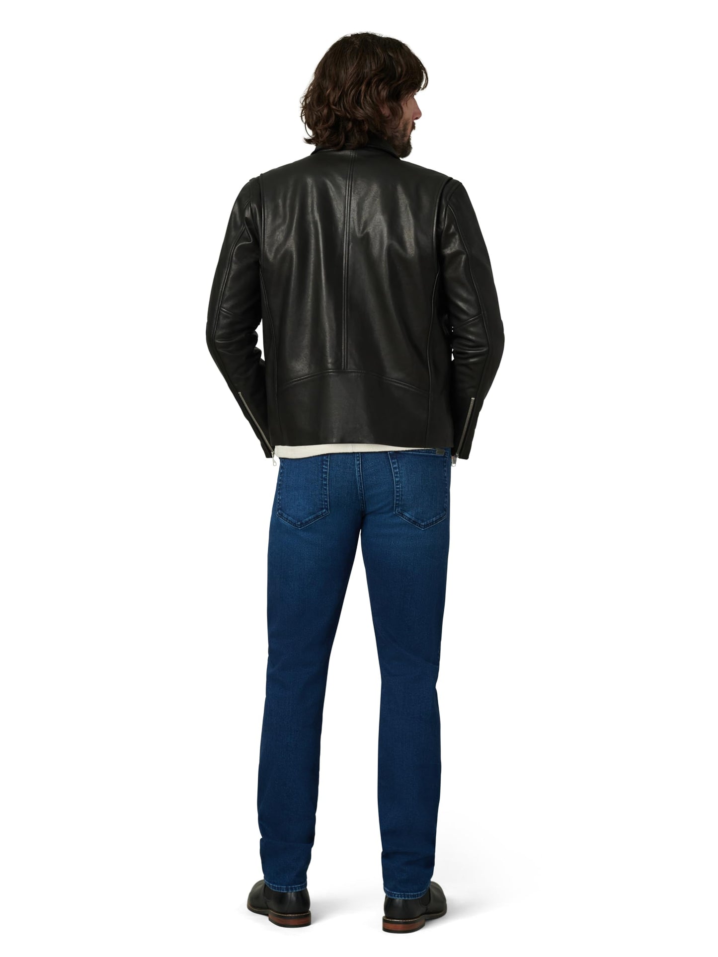 Joe's Jeans Men's Refined Leather Moto Jacket, Black
