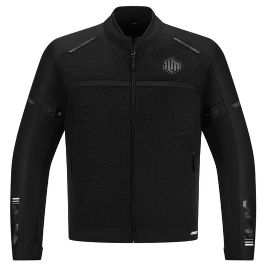 ILM Motorcycle Riding Jacket with Mesh CE Armor and Detachable Thermal Liner Dual Sport All Season for Men Model JAM1(Black, X-Large)