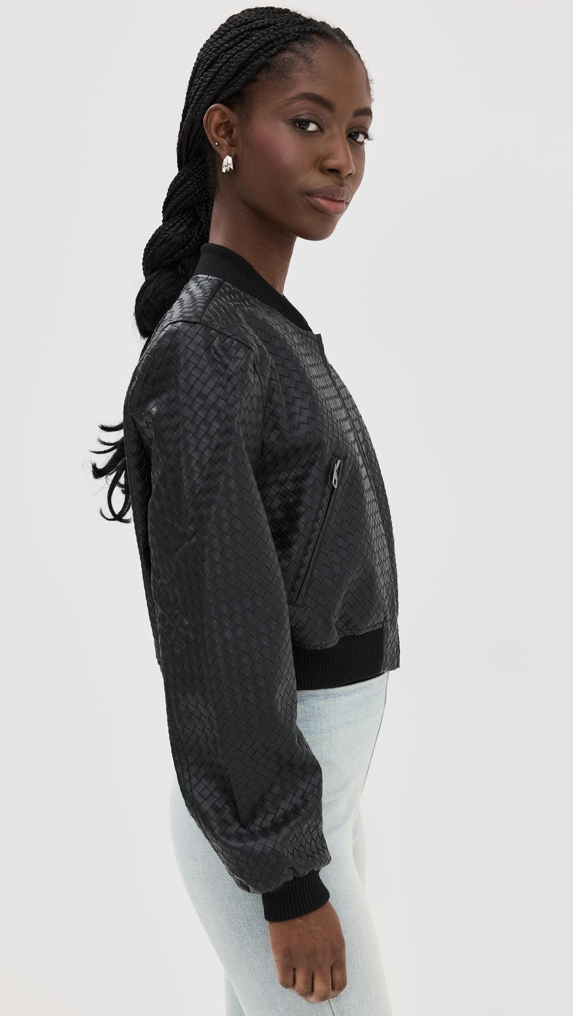 Lioness Women's Allure Woven Bomber Jacket, Onyx, S