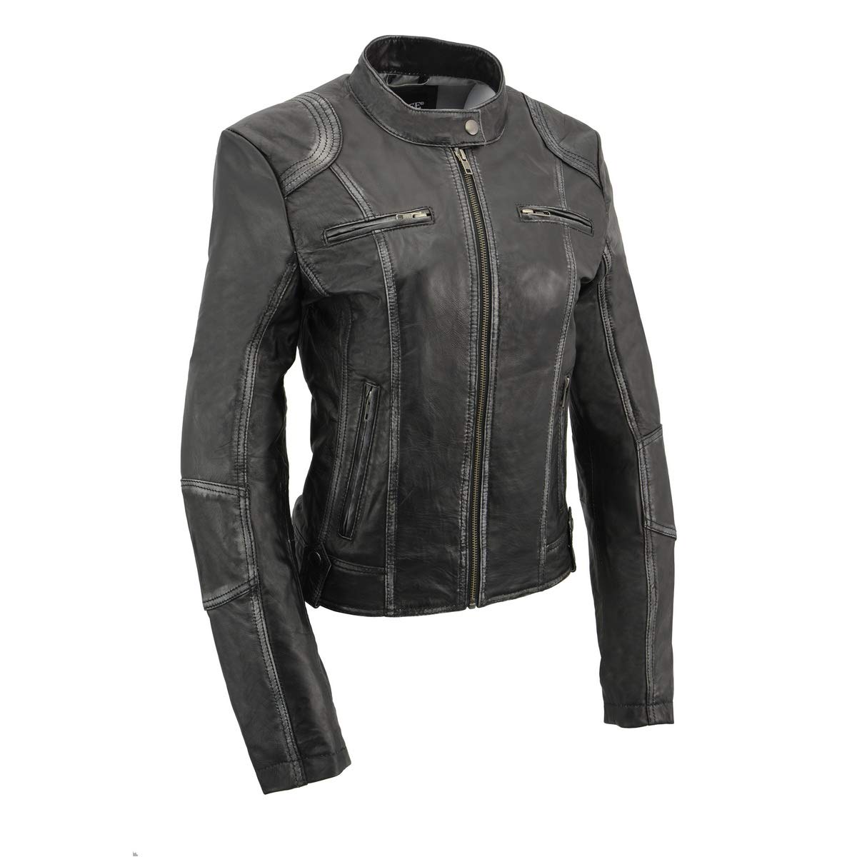 Milwaukee Leather SFL2830 Women's Black Sheepskin Scuba Style Fashion Leather Jacket - X-Large