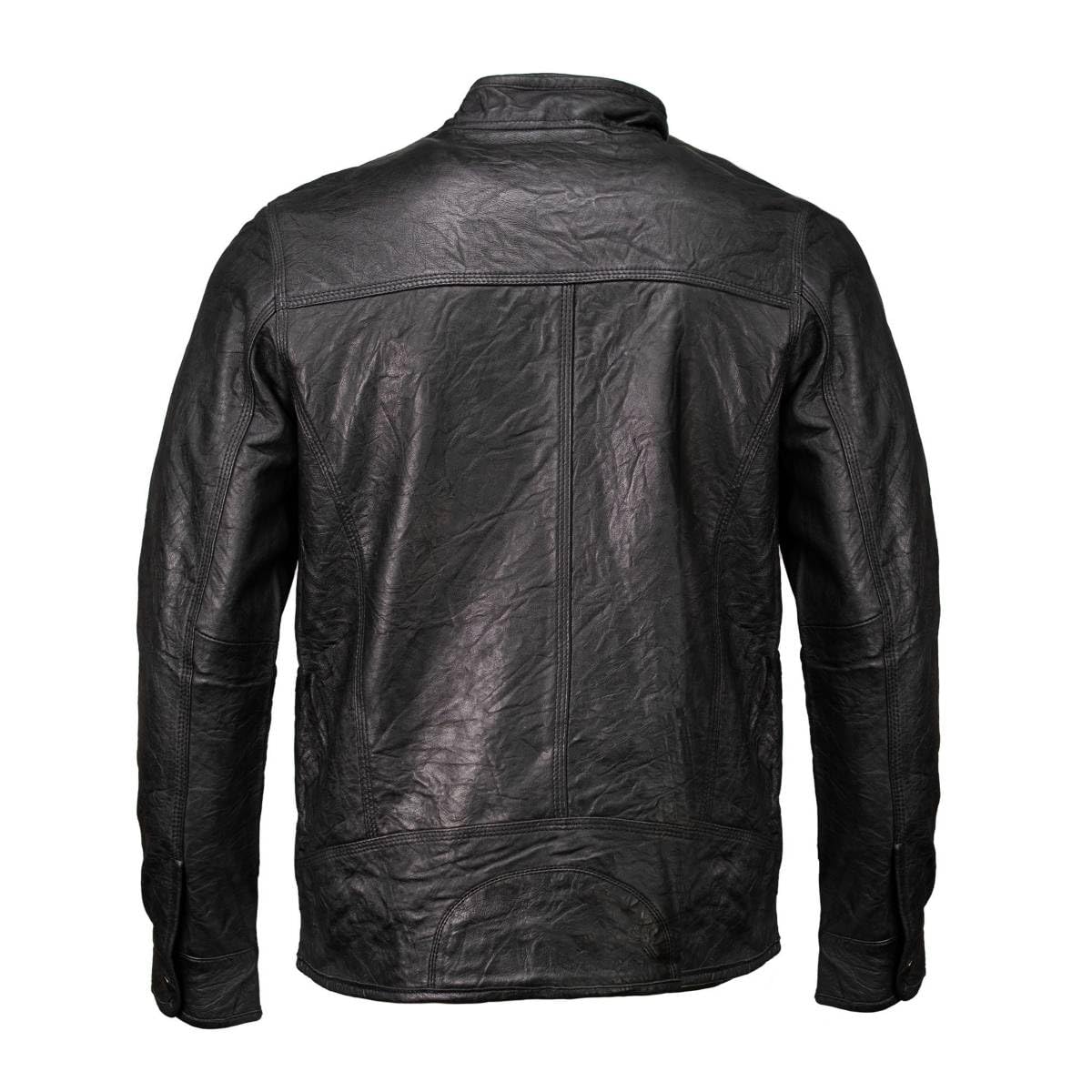 Milwaukee Leather SFM1866 Men's Classic Black Premium Leather Motorcycle Style Jacket with Zipper Front - 5X-Large