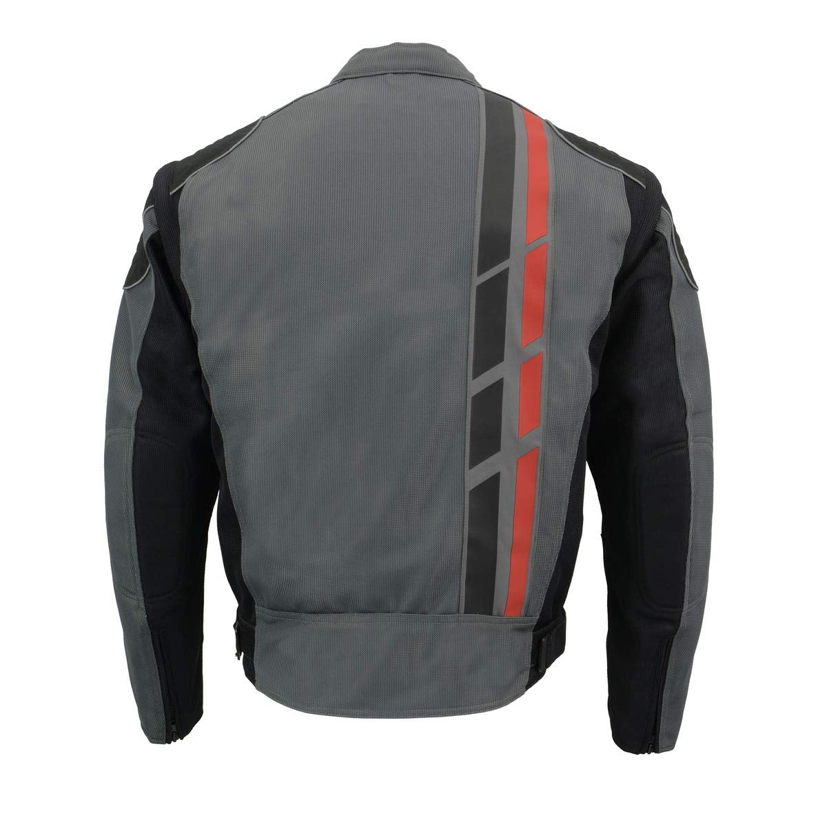 Milwaukee Leather Men’s CE Armored All-Season Motorcycle Jacket – Impact Protection Textile Racer Design - Large
