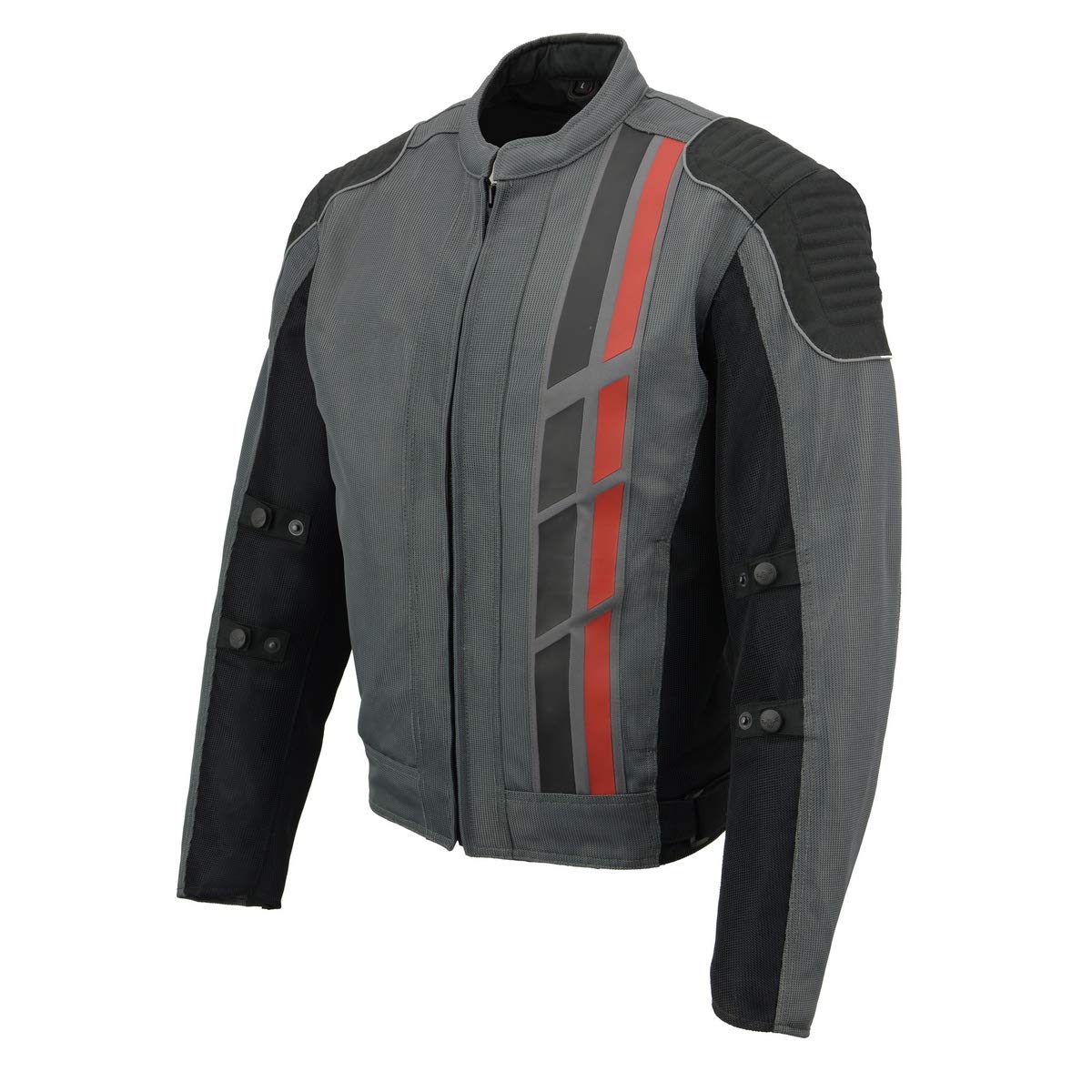 Milwaukee Leather Men’s CE Armored All-Season Motorcycle Jacket – Impact Protection Textile Racer Design - Large
