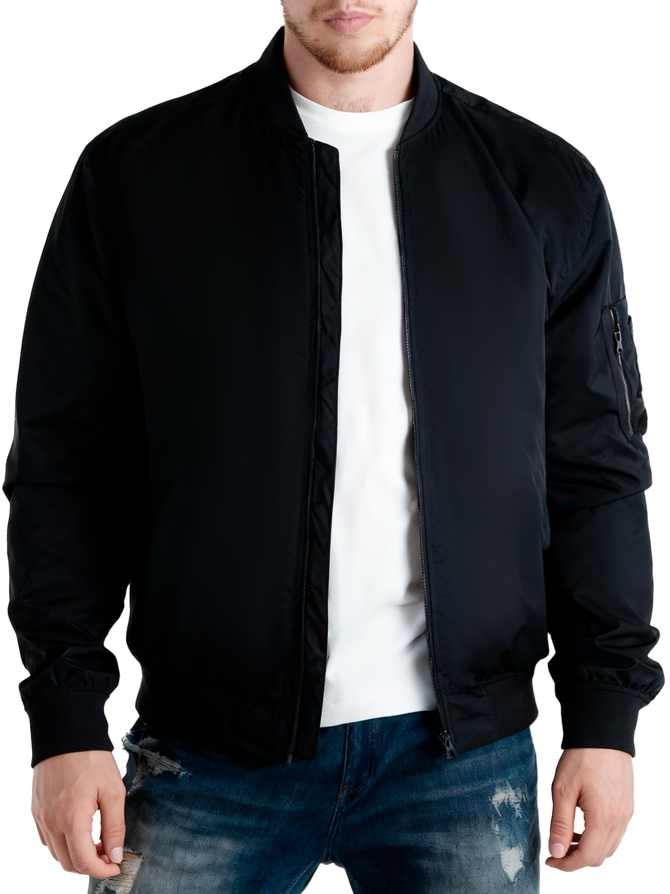 Flyplus Men's Bomber Jacket Lightweight Water Resistant