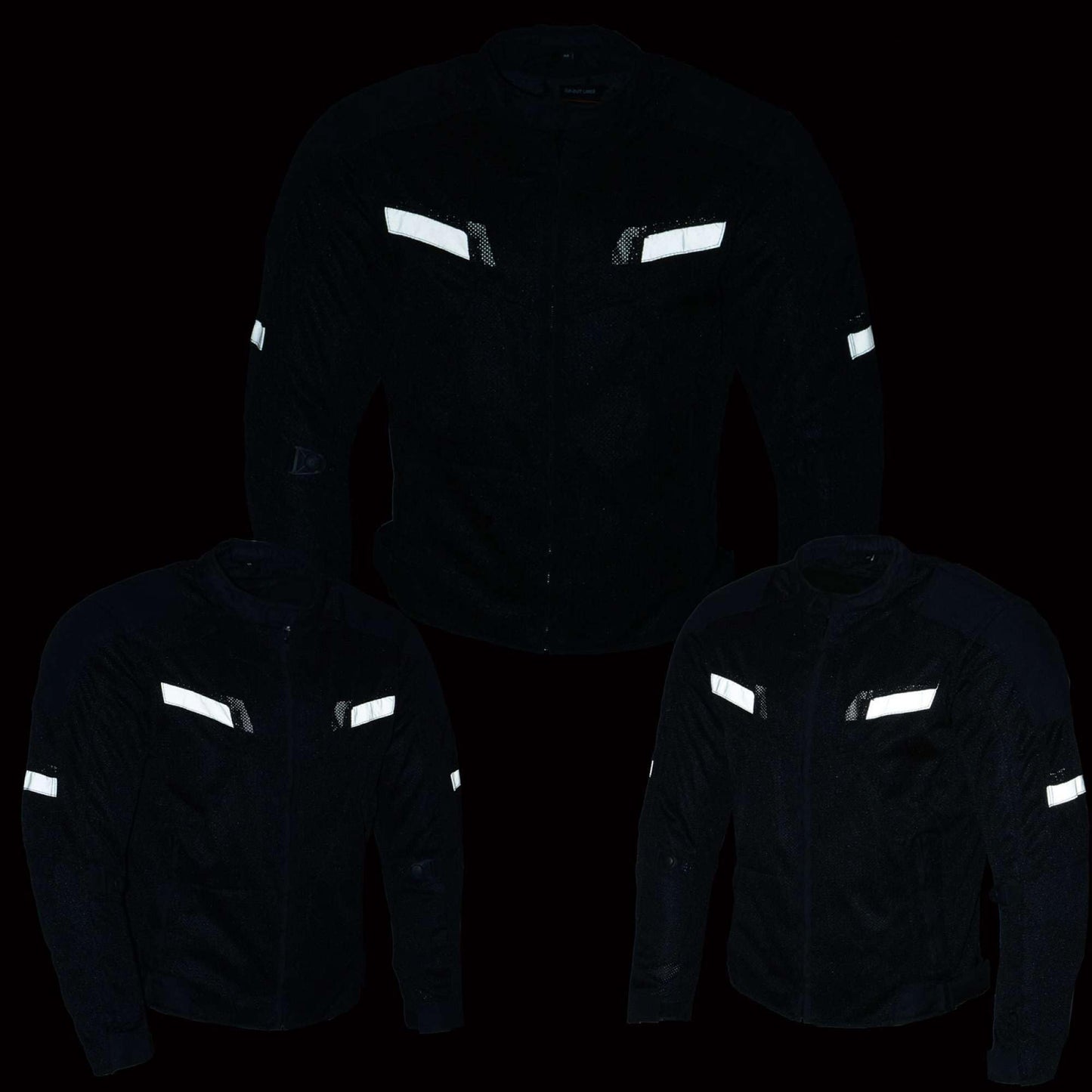 Milwaukee Leather Men’s CE Armored All-Season Motorcycle Jacket – Impact Protection Textile Racer Design - X-Large