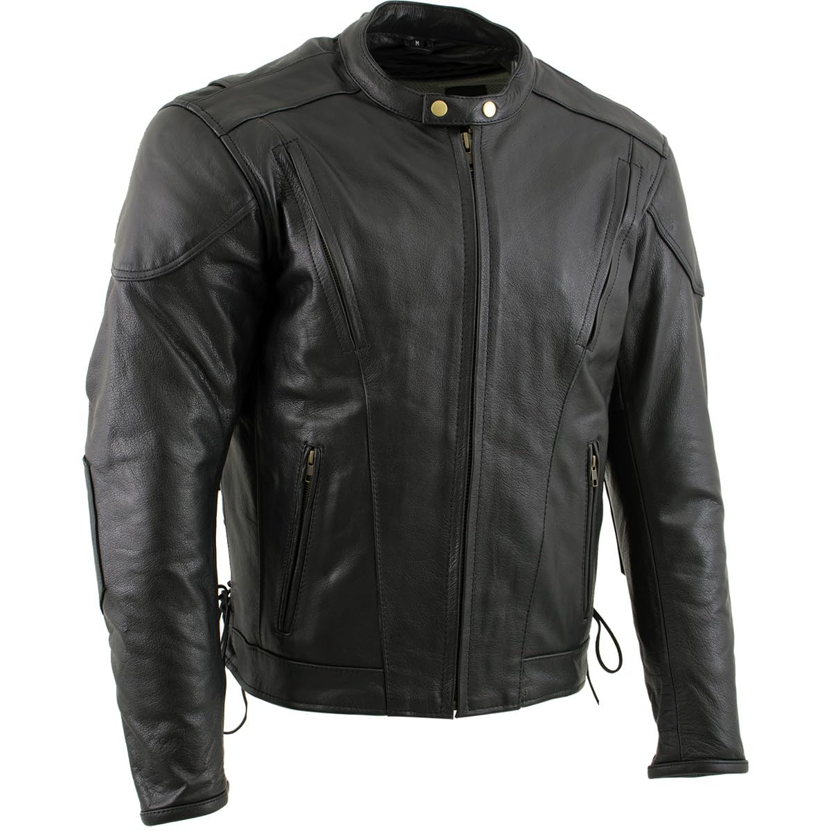 Milwaukee Leather Men's Racer Style Premium Leather Motorcycle Jackets - Medium