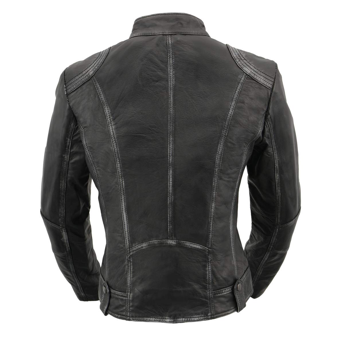 Milwaukee Leather SFL2830 Women's Black Sheepskin Scuba Style Fashion Leather Jacket - X-Large
