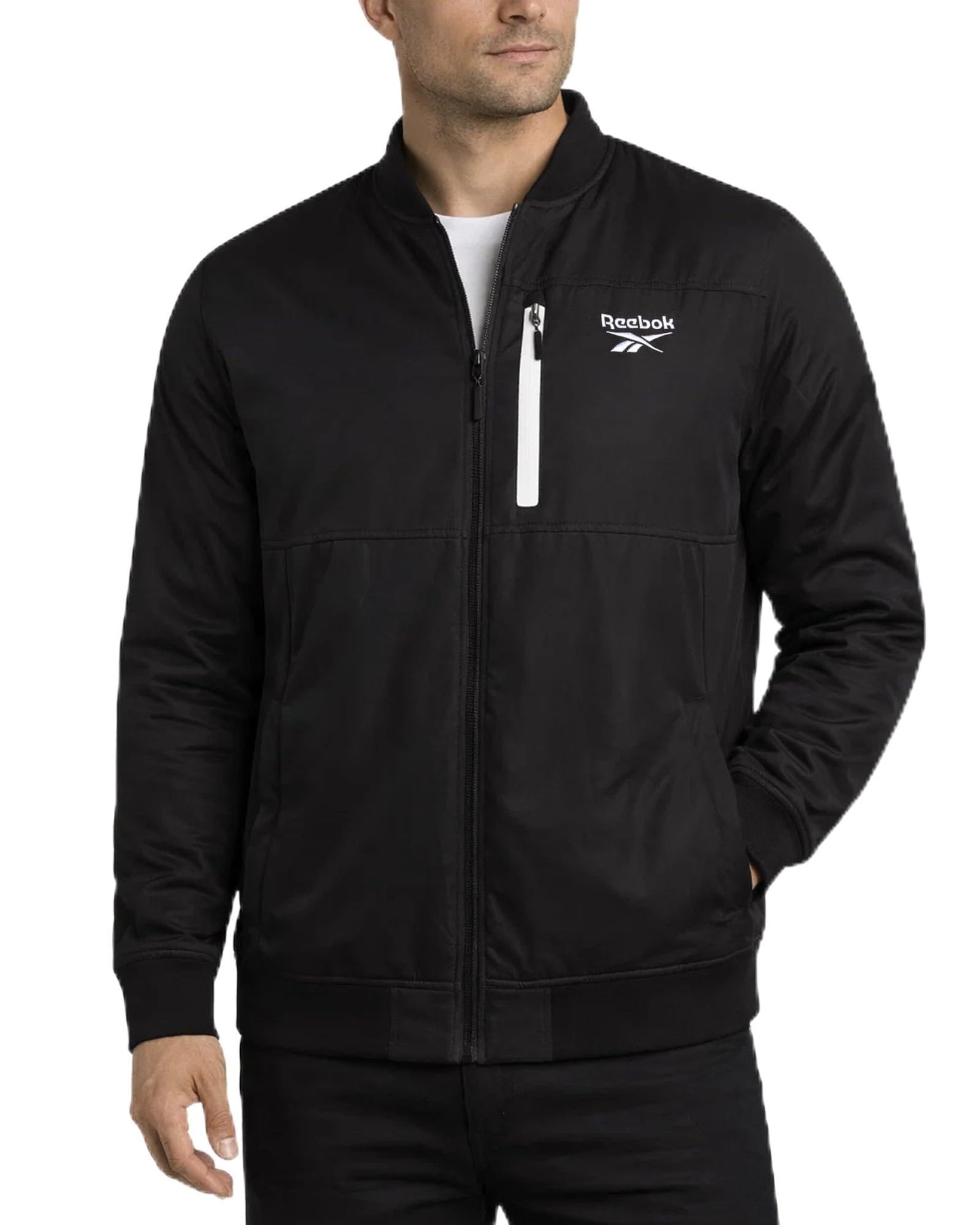 Reebok Mens Insulated Bomber Jacket for Golf, Gym & Hiking