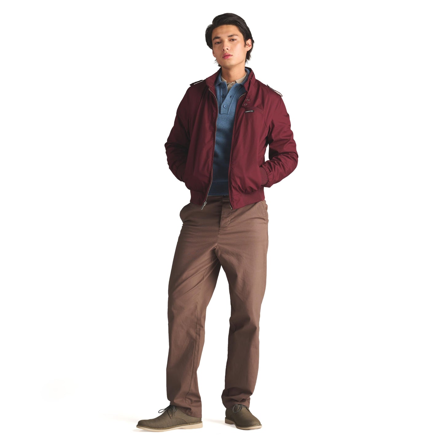 Members Only Men's Iconic Racer Quilted Lining & Slim Fit Jacket (Burgundy, Small)