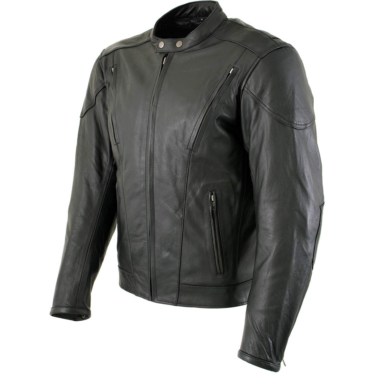 Milwaukee Leather Men's Racer Style Premium Leather Motorcycle Jackets - Medium