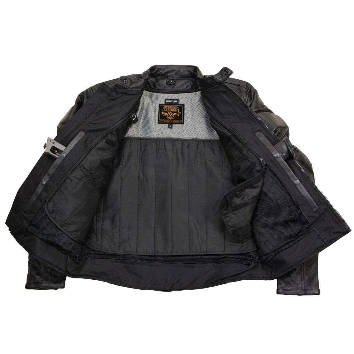 Milwaukee Leather Men's Racer Style Premium Leather Motorcycle Jackets - Small