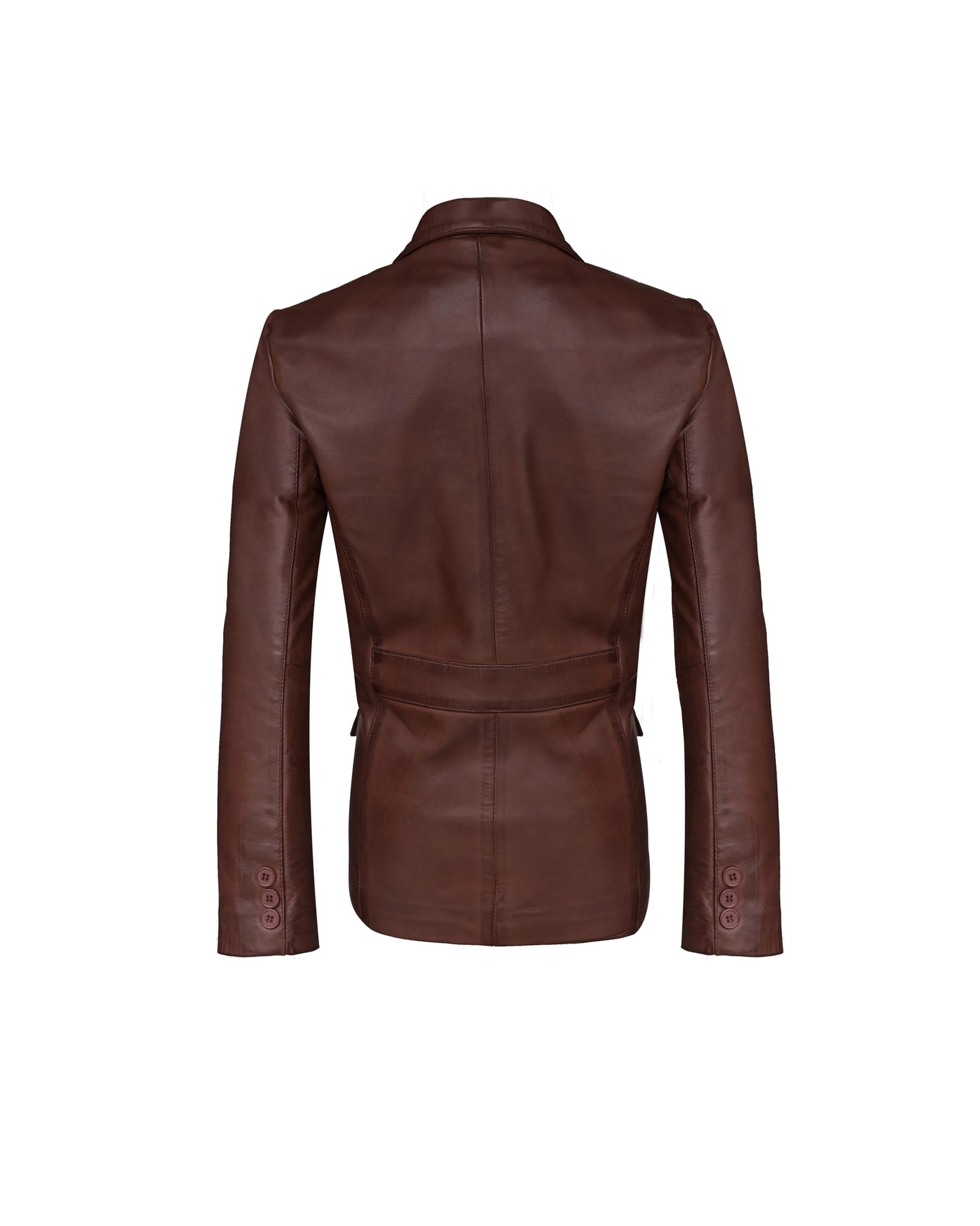 Leather Artist Everyday Leather Blazer Women Genuine Lambskin Leather Jacket Coat (LA-LC-Tan-L)