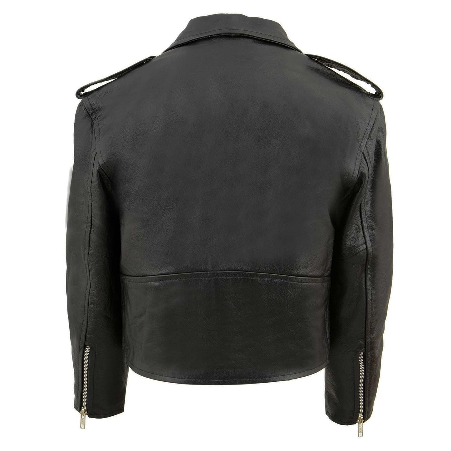 Milwaukee Leather Kids Uni-Sex Classic Leather Jacket - Biker Style - Medium