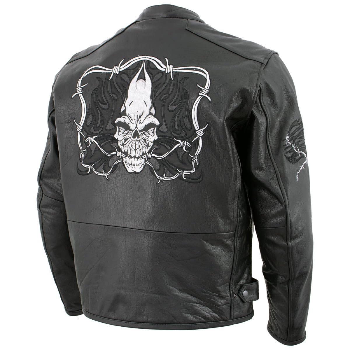 Milwaukee Leather Men's Racer Style Premium Leather Motorcycle Jackets - Large