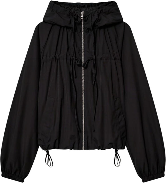 MOVYRA Womens Hooded Bomber Jacket Windbreaker Lightweight Outwear Coats