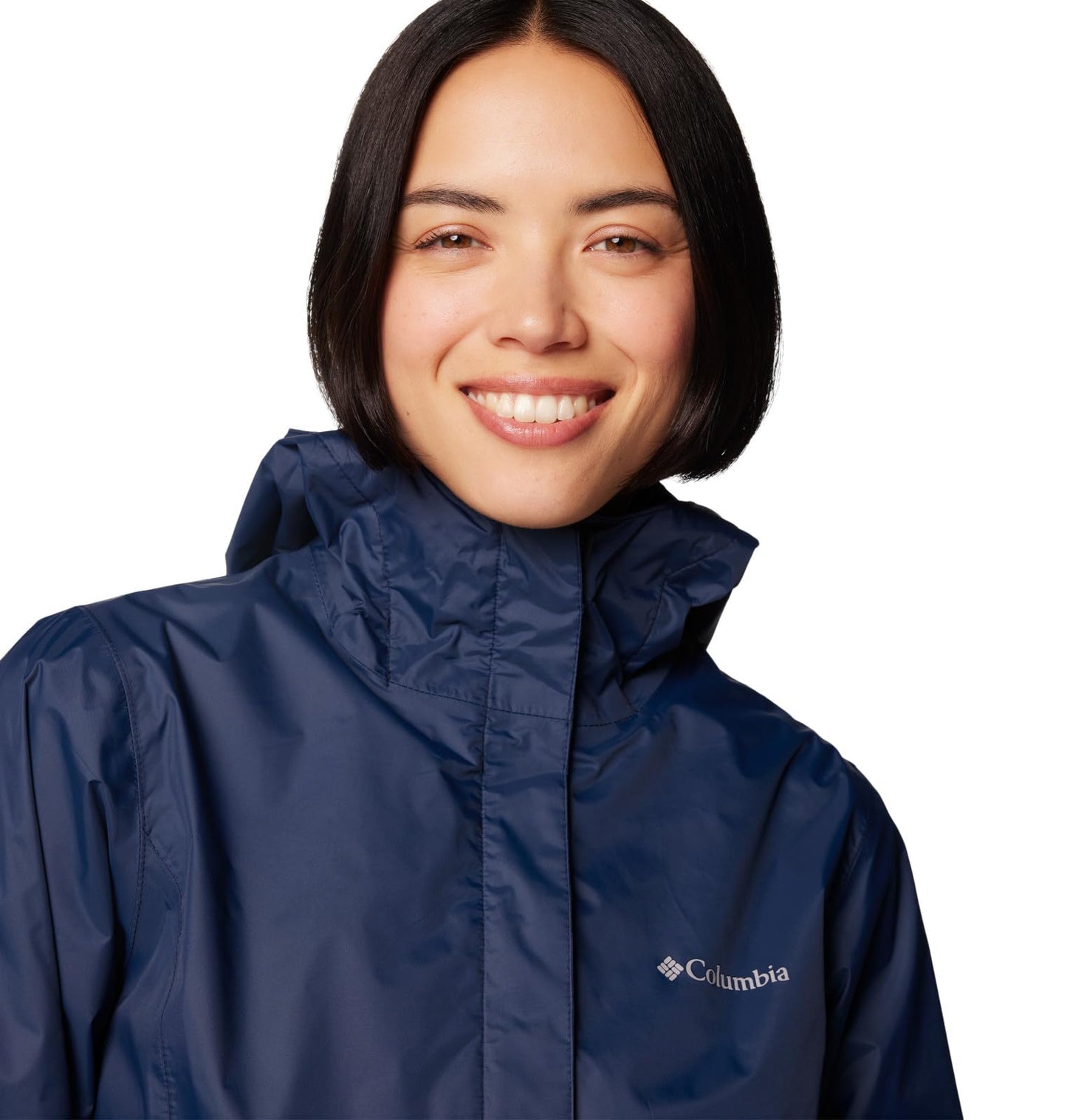 Columbia Womens Arcadia II Waterproof Rain Jacket, Collegiate Navy, Medium