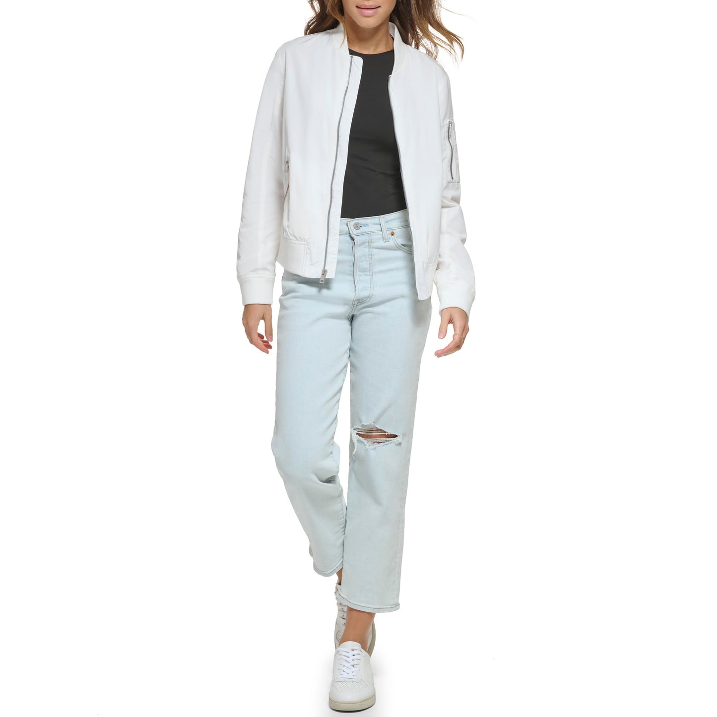 Levi's® Flight Bomber Jacket White Solid SM