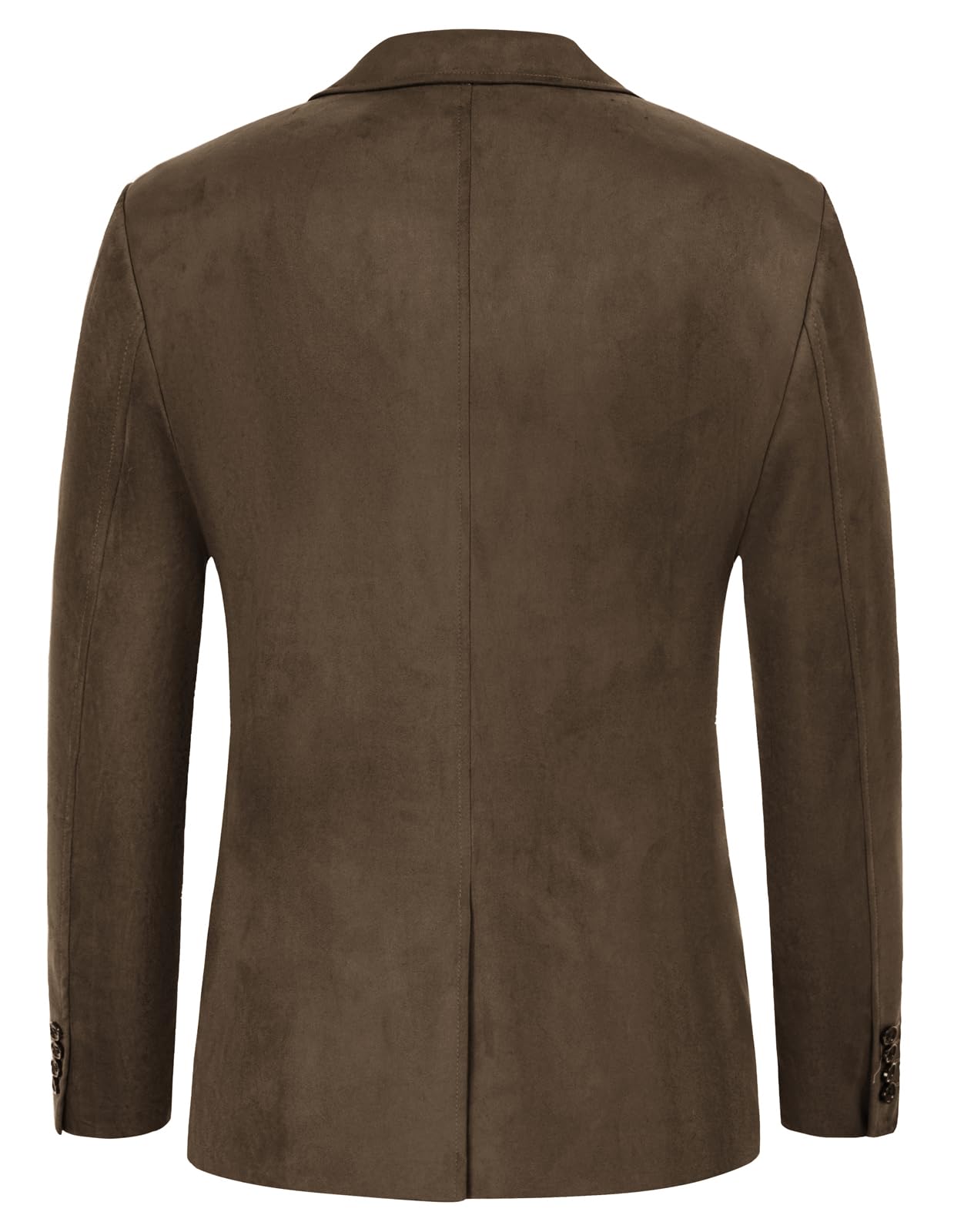 PJ PAUL JONES Mens Sport Coats Casual Two Button Blazer Regular Fit Faux Suede Blazer Jacket Dark Brown M