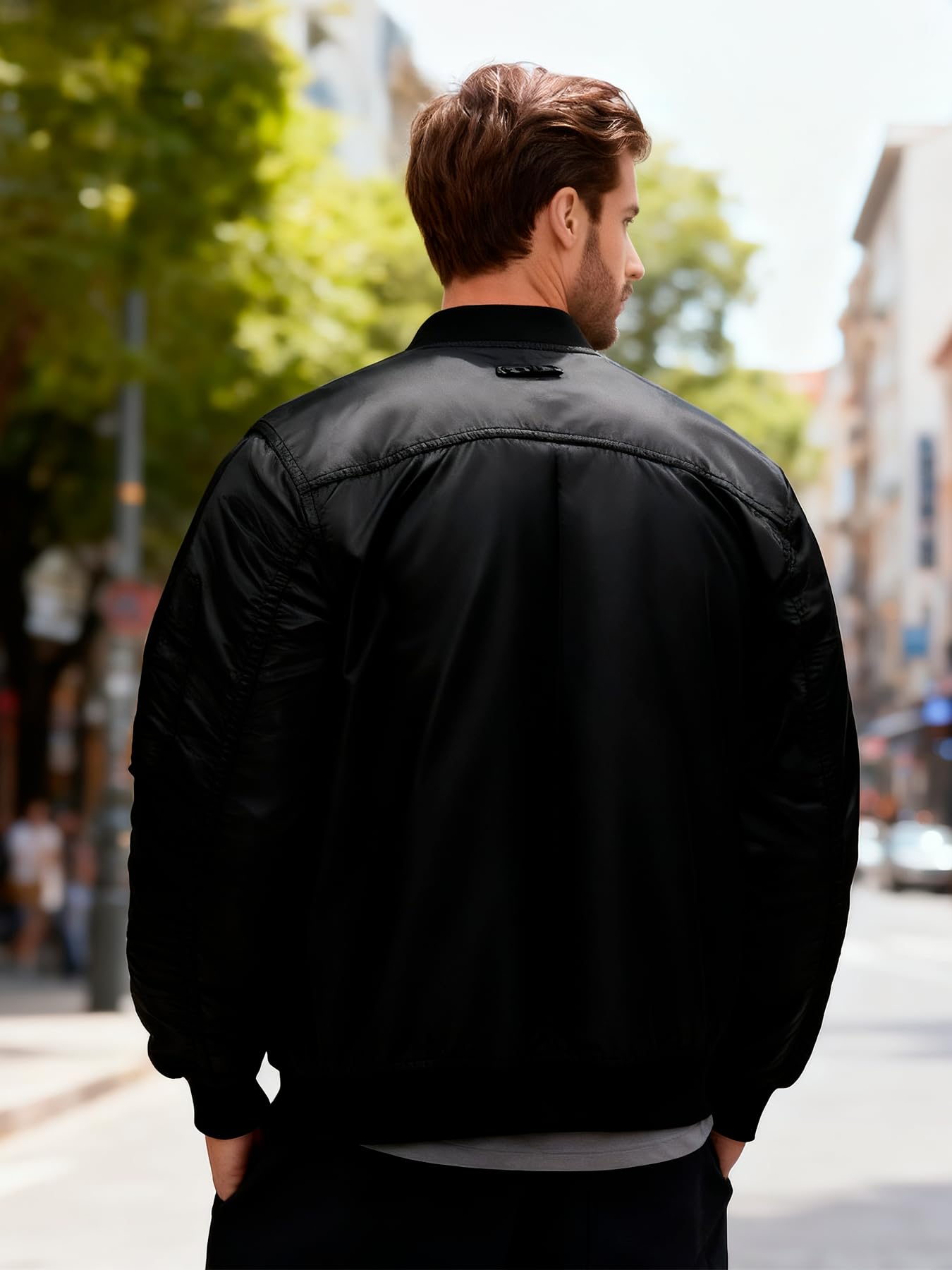 Flyplus Men's Bomber Jacket Lightweight Water Resistant