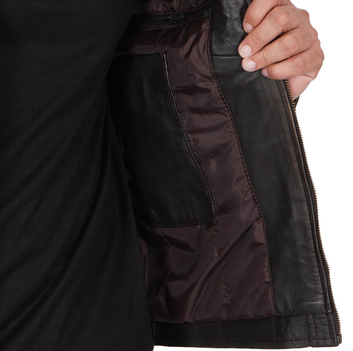 Blingsoul Vintage Leather Jacket Mens | [1100115] Claude, XL