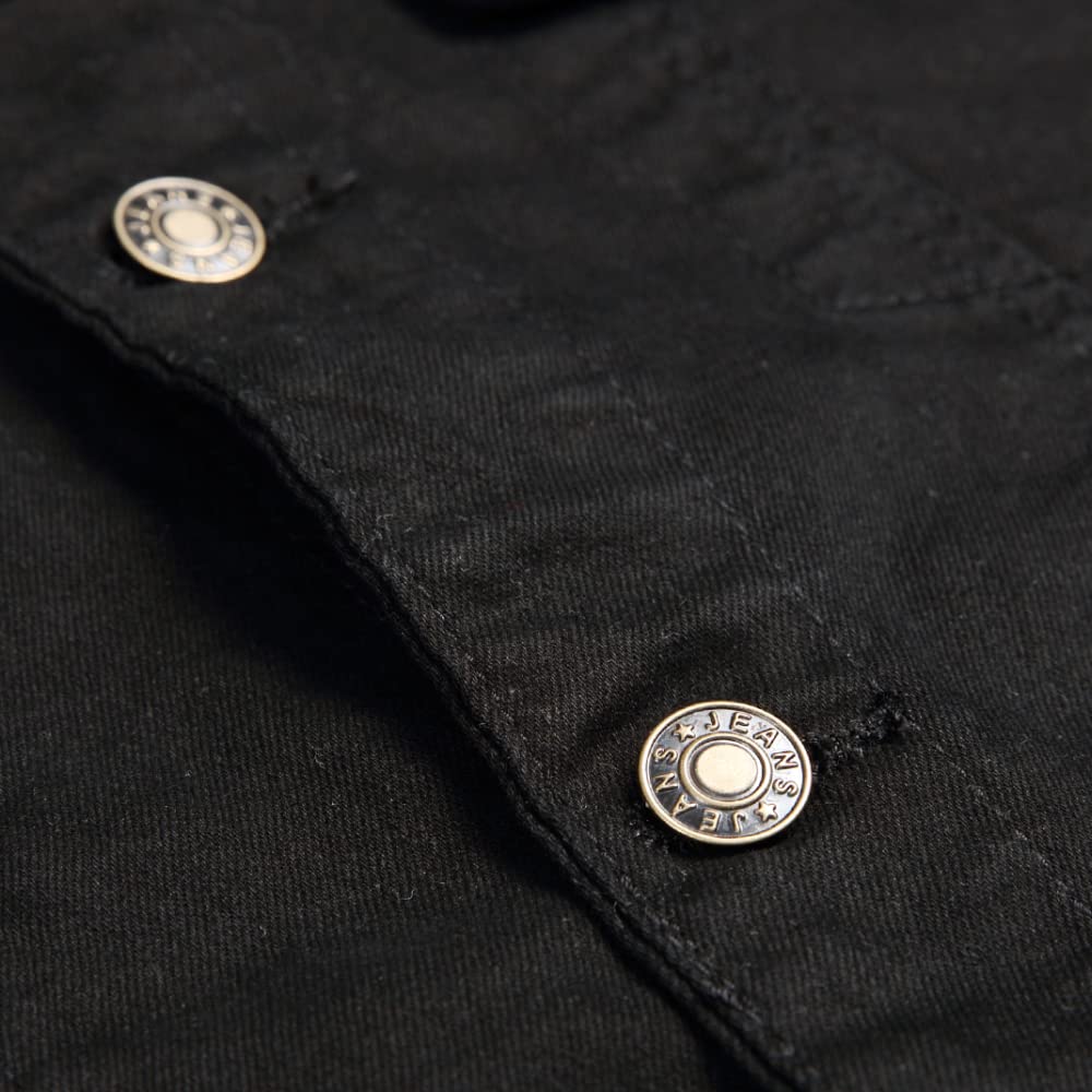 Ginsiom Gisiom Punk Vest,Black Denim Rocker Vest For Men 80'S Sleeveless Biker Jean Jacket Motorcycle Metal Shirt Xl