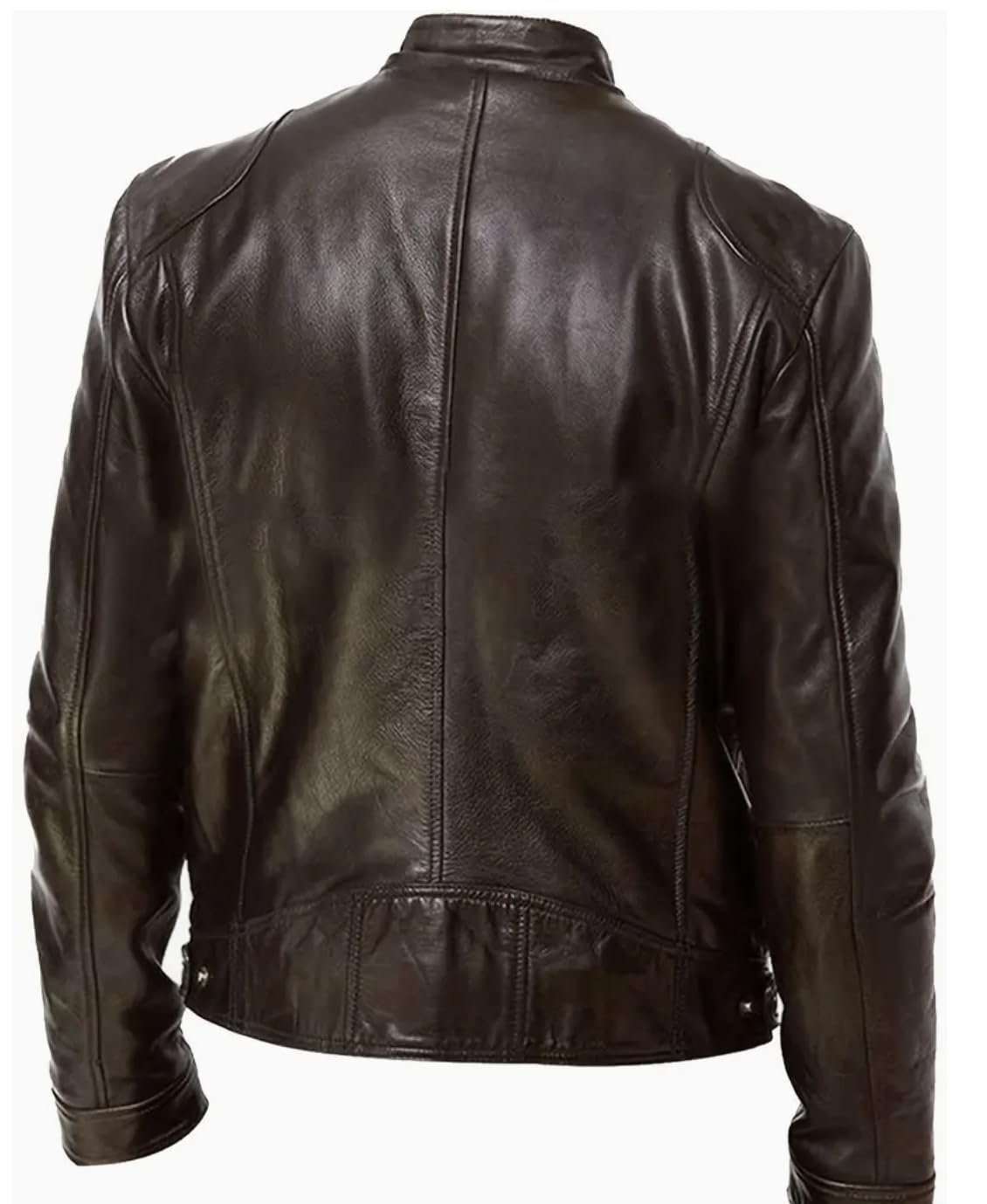Men’s Leather Jacket Classic Biker Style Motorcycle Coat Fit Fashion Outerwear for Casual, Travel & Work Lightweight Fall & Winter Jackets for Men (US, Alpha, XX-Large, Regular, Regular, Brown)