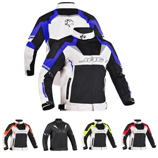 J.A.G. JAG Mesh Motorcycle Biker Jacket-CE Level 1 Armor Motorbike Jacket Men-High Visibility Riding Jacket with Armor (US, Alpha, XX-Large, Regular, Regular, Blue)