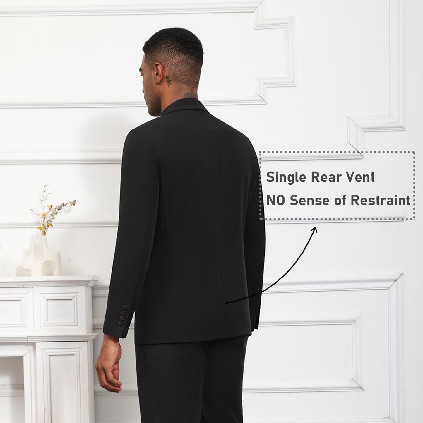 Men's Causal Blazer Suit Jacket Lightweight Spoart Coats for Men One Button Mens Business Blazer Jackets Black