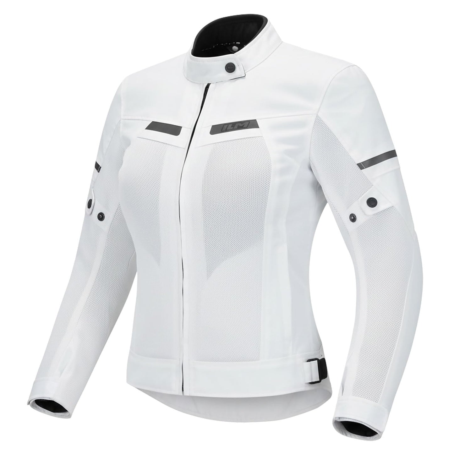 ILM Women Motorcycle Jacket with Armor CE Lightweight Moto Jacket with Detachable and Waterproof Mesh Liner All Season JM4 (White, M)