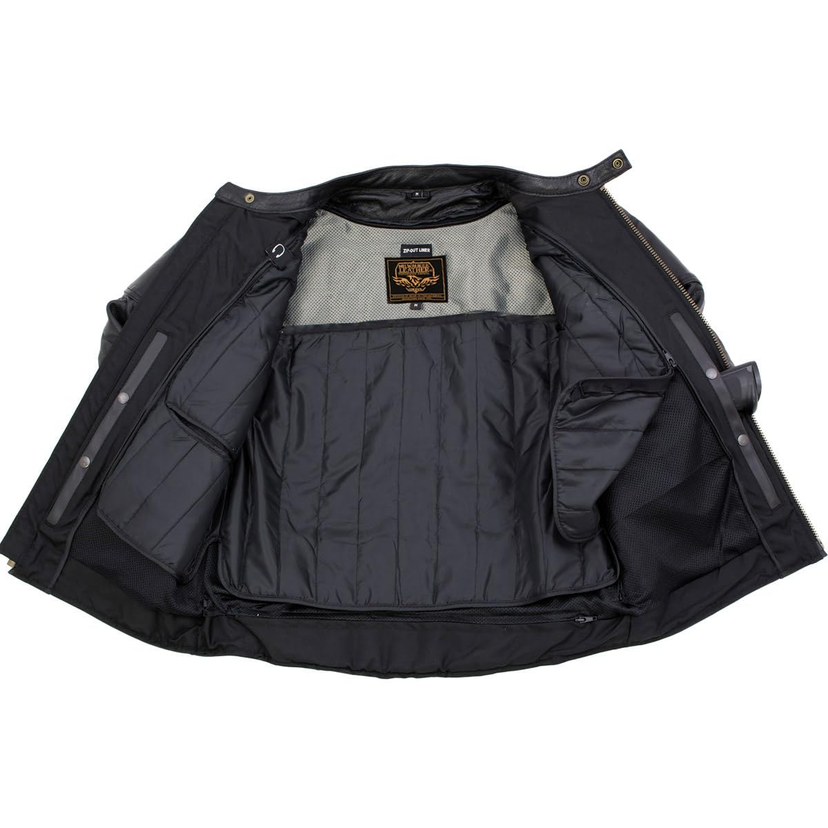 Milwaukee Leather Men's Racer Style Premium Leather Motorcycle Jackets - Medium