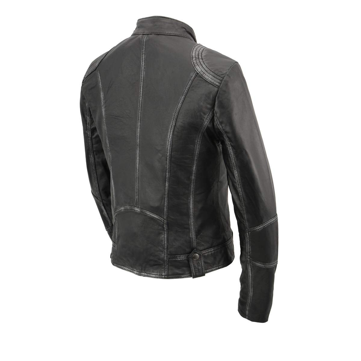 Milwaukee Leather SFL2830 Women's Black Sheepskin Scuba Style Fashion Leather Jacket - X-Large