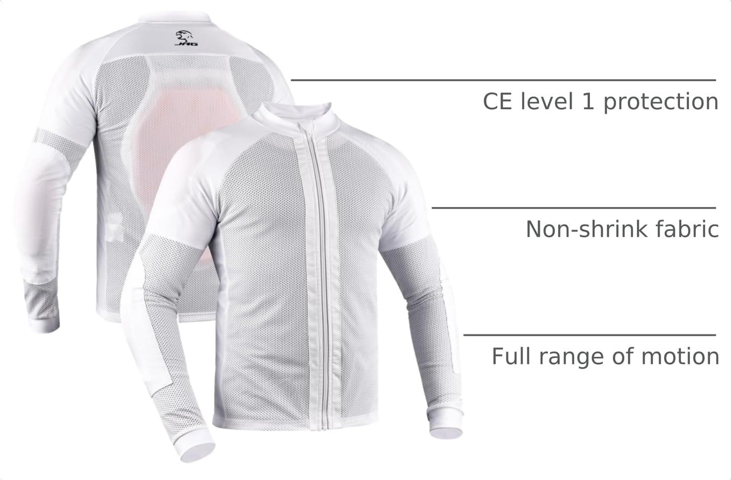 JAG Mesh Motorcycle Protective Shirt, Summer Riding Shirt for Men & Women