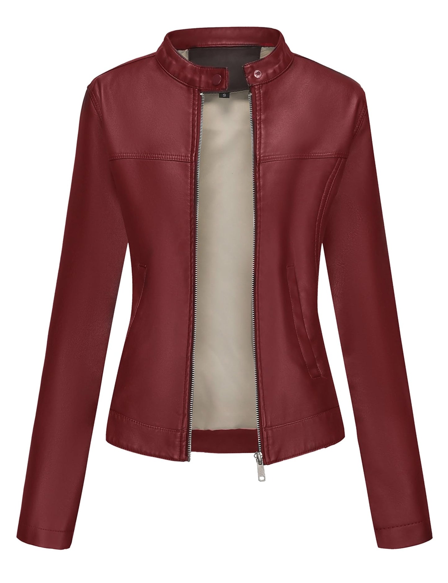 Arkgene Leather Jacket Women Faux Leather Jackets Motorcycle Biker Bomber Outwear Coat