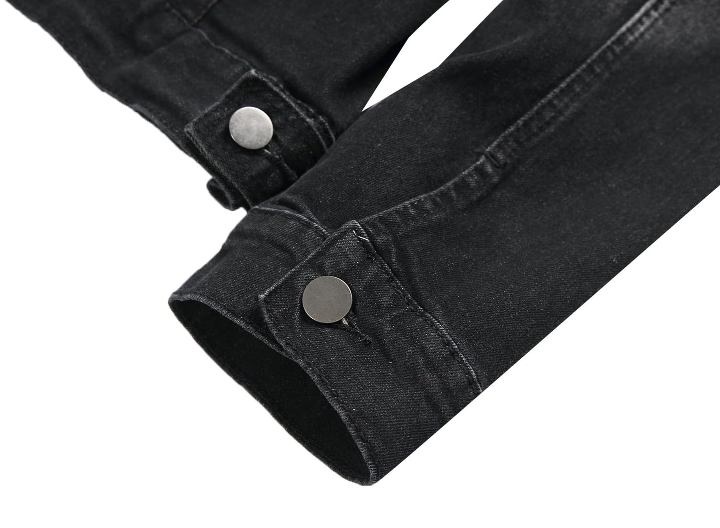 QIMYUM Jean Jacket For Men, Distressed Slim Denim Jacket