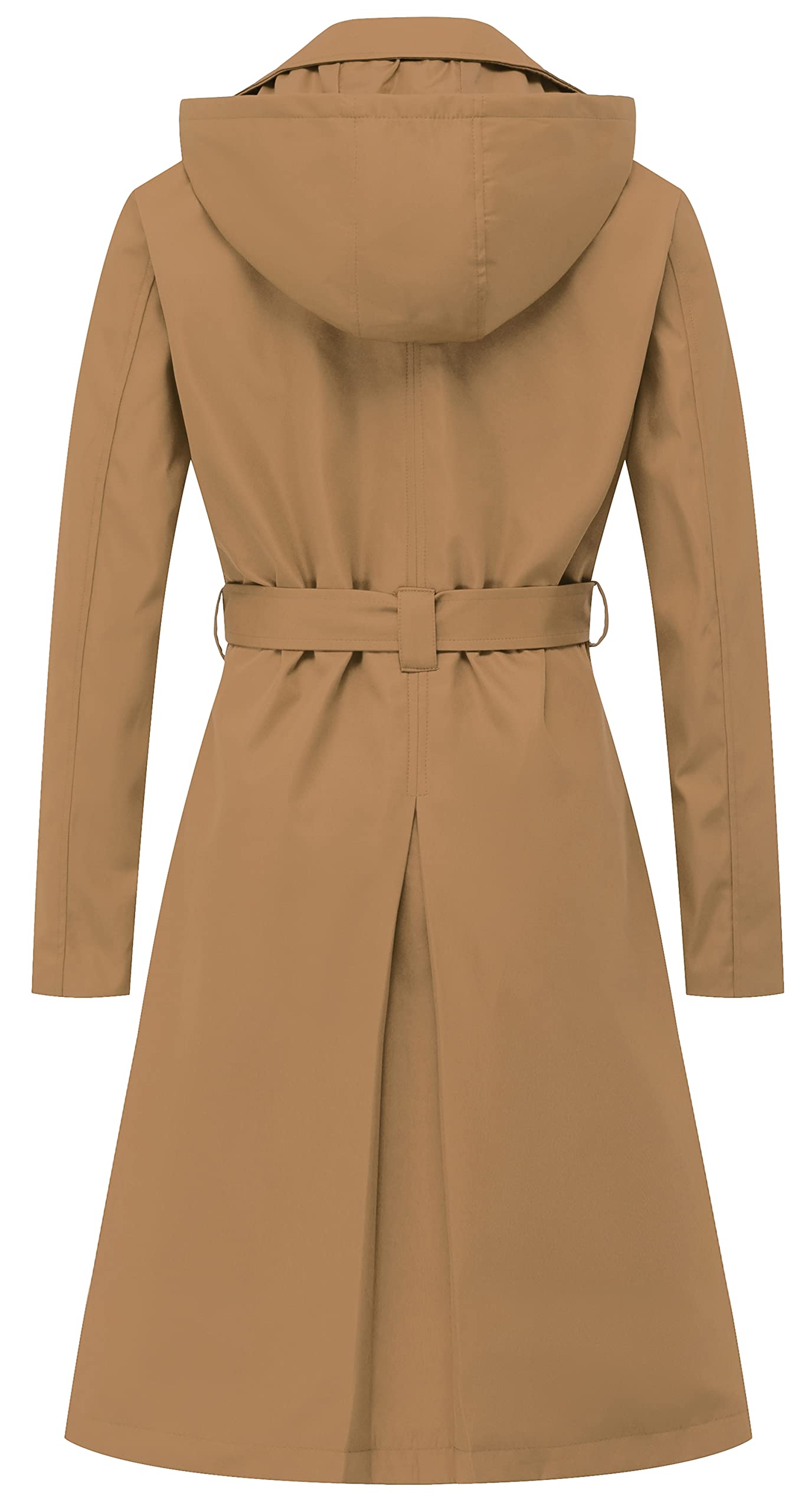 Chrisuno Long Trench Coat Women Spring Winter Coats Womens Mid Length Camel M