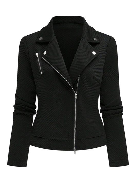 GORGLITTER Women's Zip Up Motorcycle Jacket Long Sleeve Moto Bomber Jackets