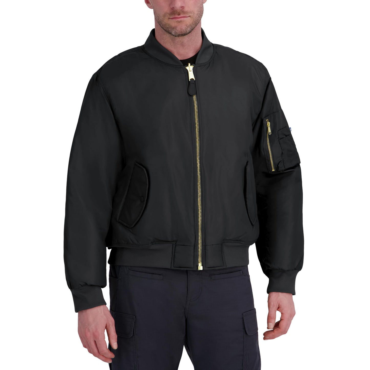 Propper Men's MA-1 Flight Jacket, Bomber Style Jacket, Black, 5X-Large