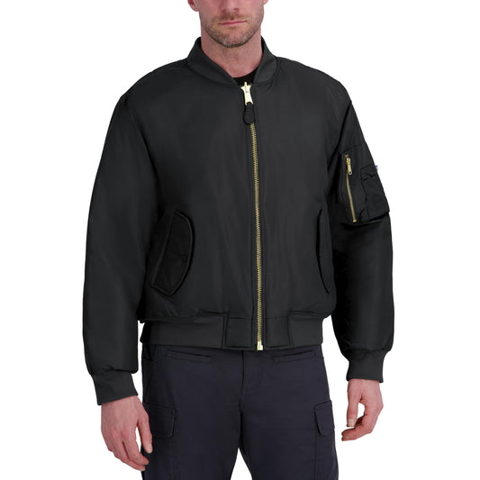 Propper Men's MA-1 Flight Jacket, Bomber Style Jacket, Black, 5X-Large