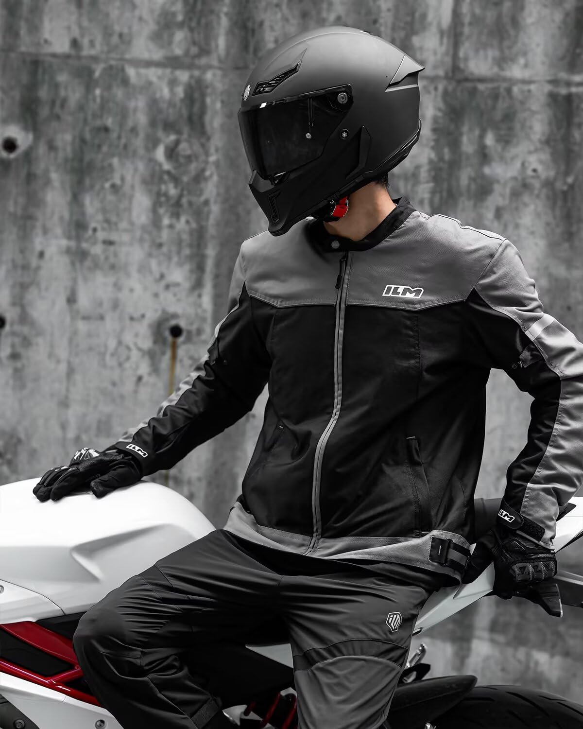 ILM Motorcycle Jacket with CE Armor Detachable Waterproof Liner Dual Sport All Season Riding for Men JF3