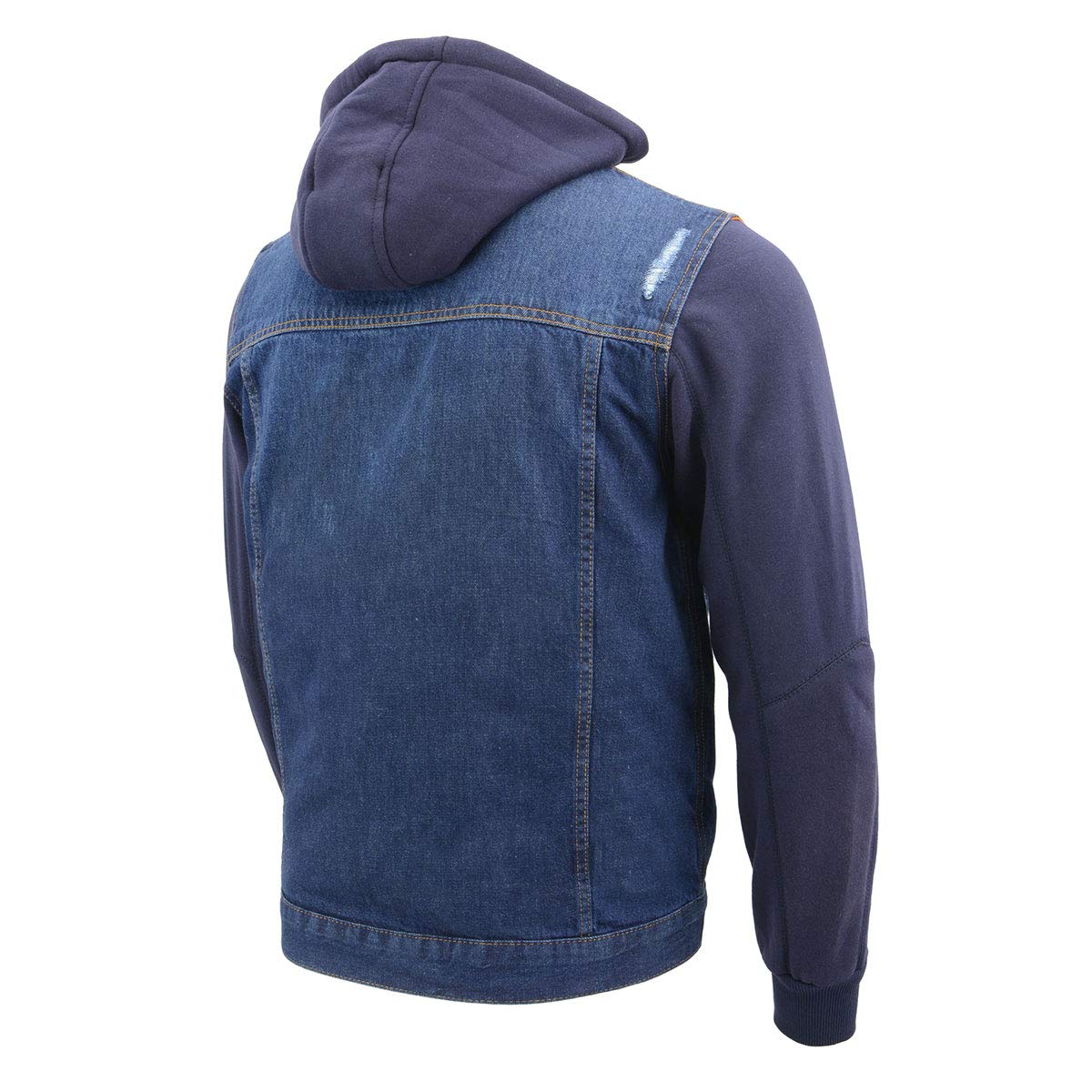 Milwaukee Leather Men's Classic Motorcycle Denim Jacket For All Weather and Riding - Large