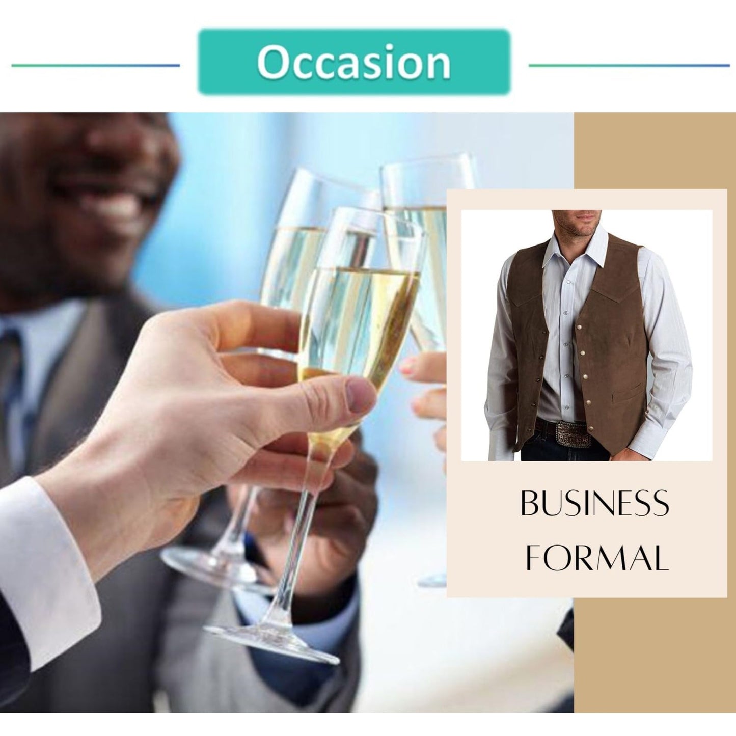 CXFOVIOVA Mens V Neck Suit Vest Retro 5 Button Suede Leather Regular Fit Casual Waistcoat for Prom,Husband Gift,Daily Wear (Color : Black, Size : 3XL)