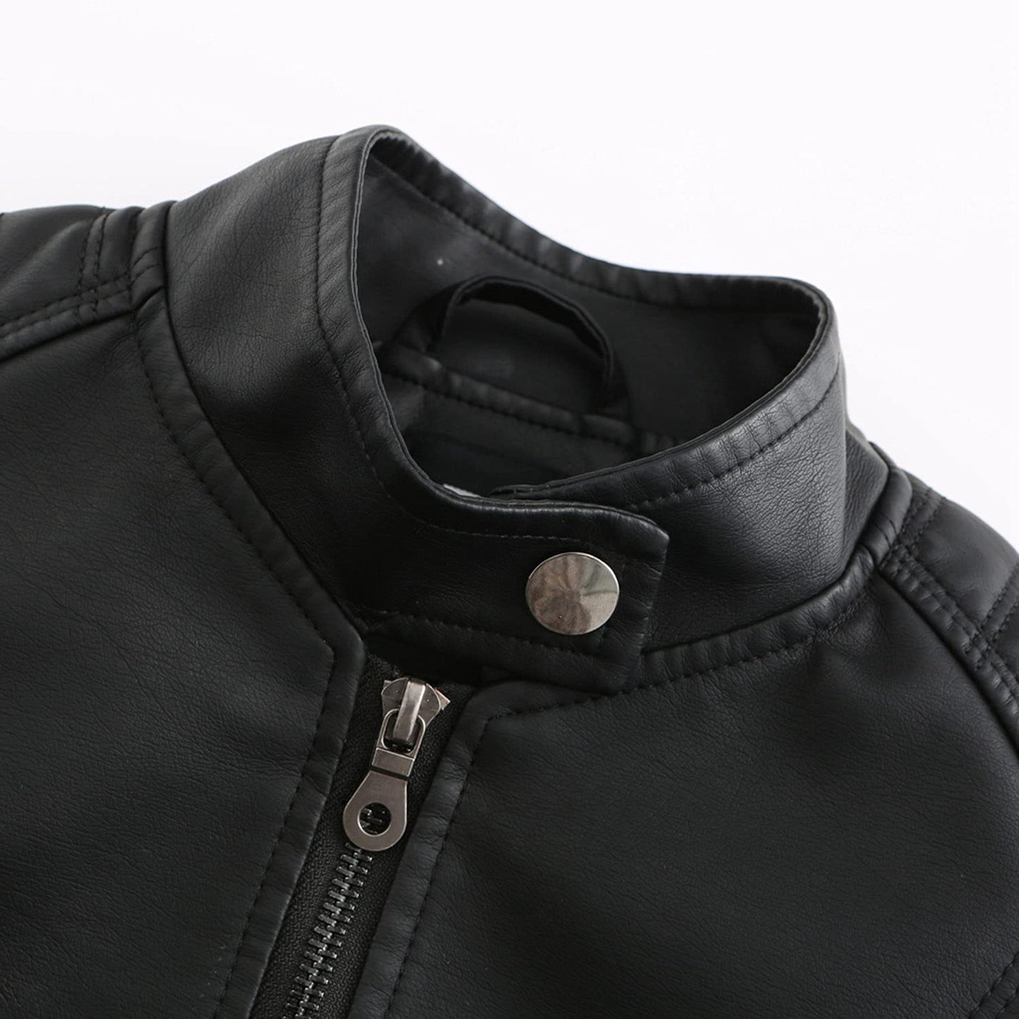 DEAR MODEL Faux Leather Jacket Women Bomber Jacket Women's Belted Motorcycle Jacket,Black,M