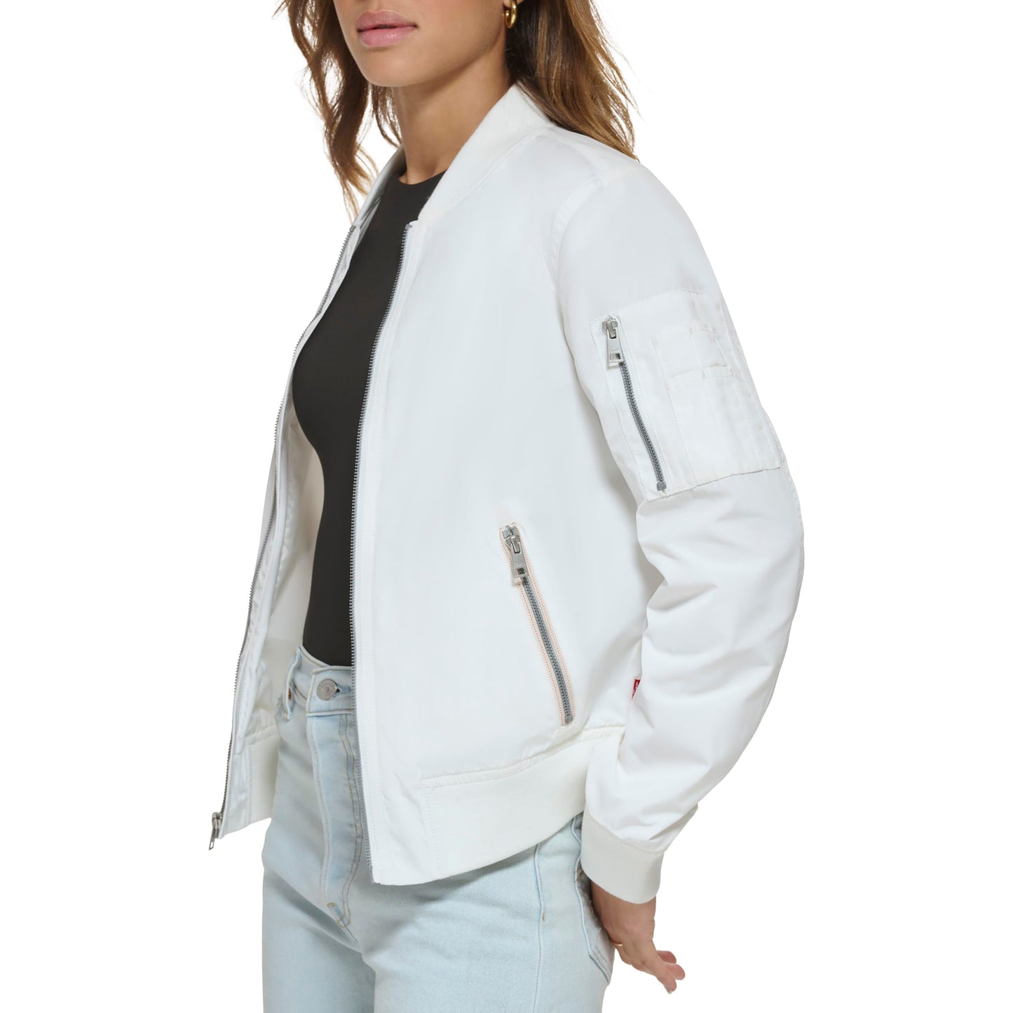 Levi's® Flight Bomber Jacket White Solid SM