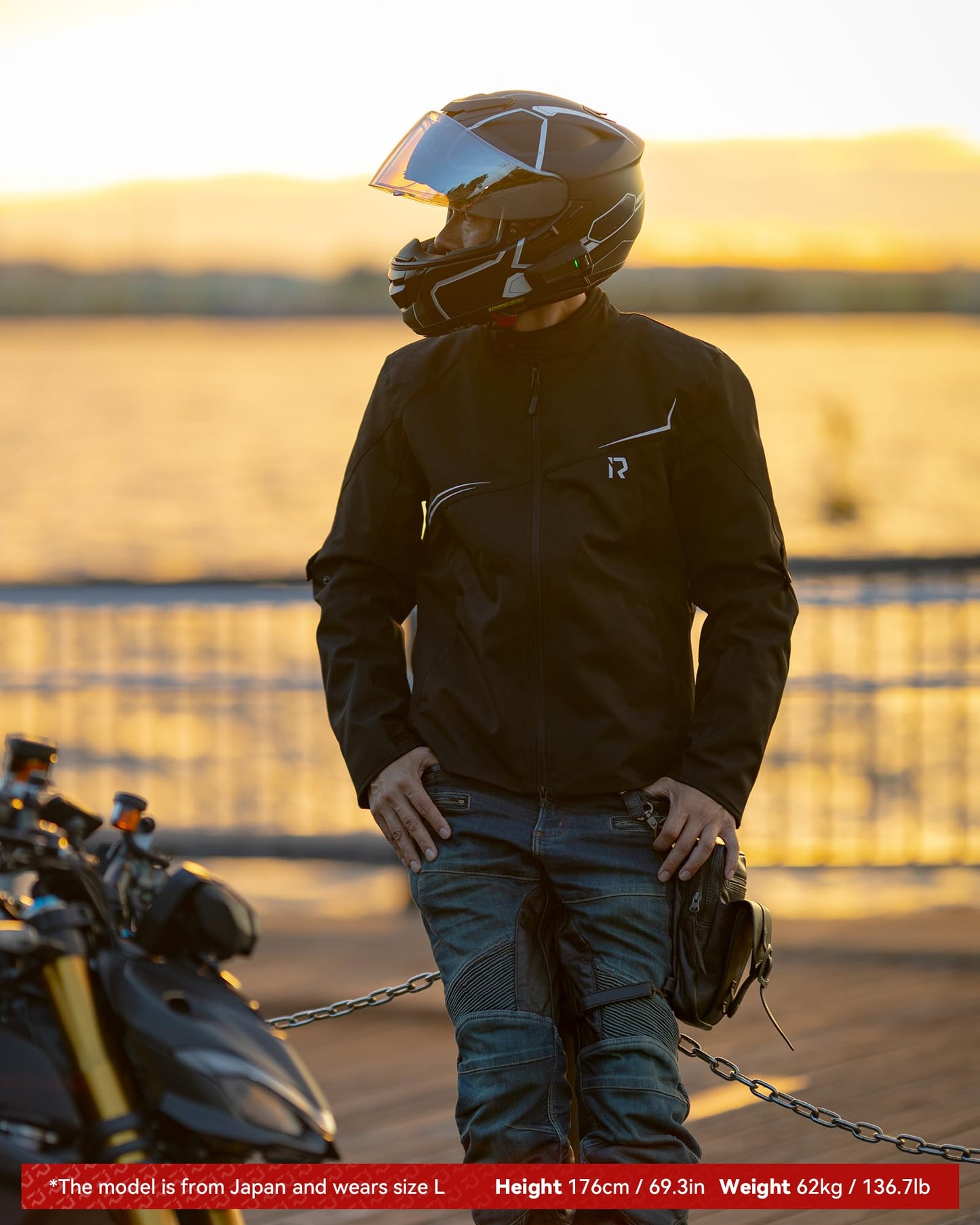 RIDEIRON Motorcycle Riding Jacket for Men, CE Certified