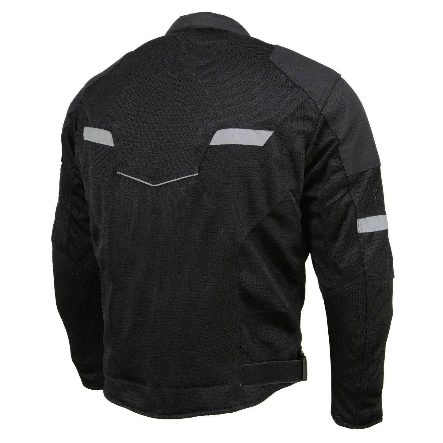 Milwaukee Leather Men’s CE Armored All-Season Motorcycle Jacket – Impact Protection Textile Racer Design - X-Large