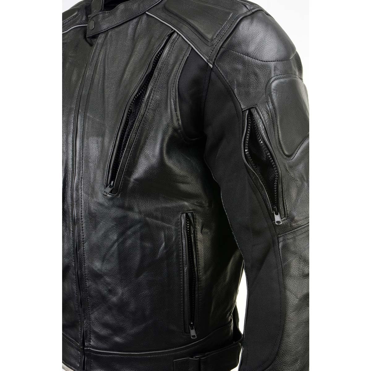 Milwaukee Leather Men's Racer Style Premium Leather Motorcycle Jackets - Small