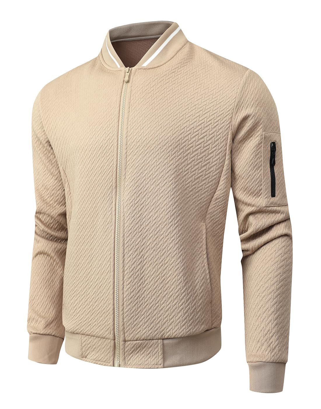 SAVKOOV Mens Loose Fit Lightweight Jacket Casual Stylish bomber Jacket